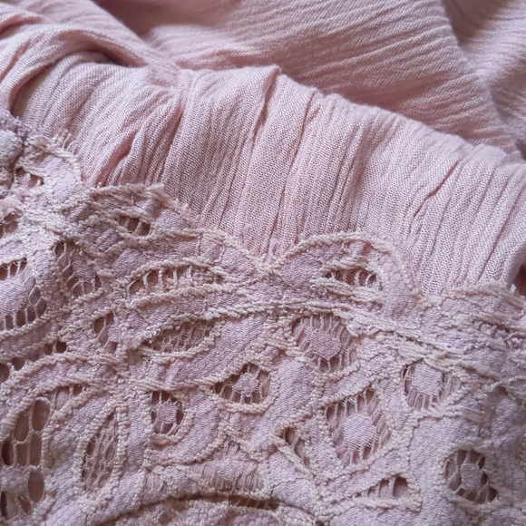 NWT Adella Free People Strapless Pink Dusty Rose Maxi Dress - Picture 3 of 5